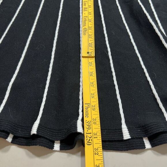 Rafael Black Knit White Braided Midi Skirt XLarge Witchy Gothcore Old Money Boho - Picture 5 of 6